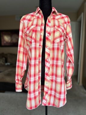 Vintage H Bar C California Ranchwear plaid button down shirt